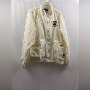 Vintage Pizza Hut 80’s-90's White Windbreaker Men's Large Jacket Retro The Hut